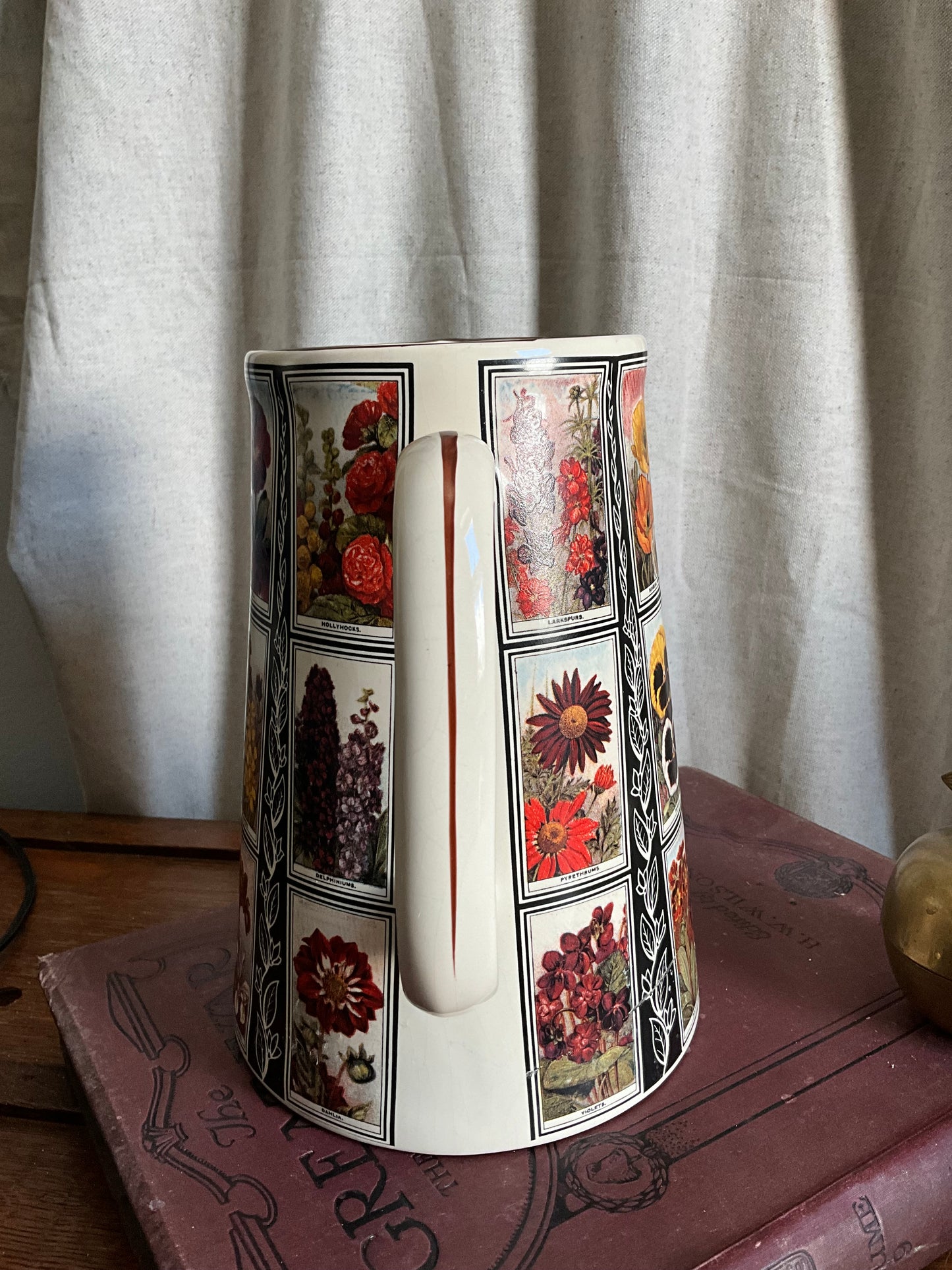 Vintage Amberglade cottage garden pitcher