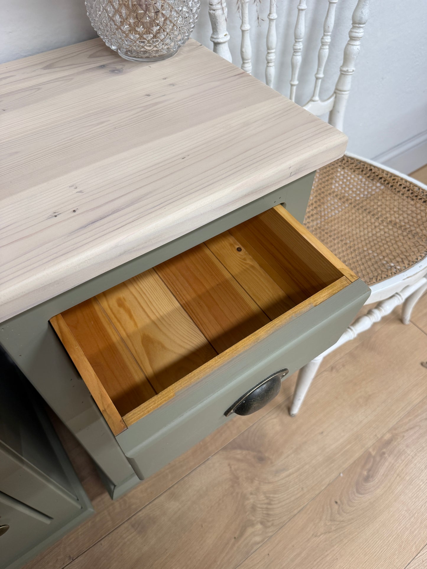 Pair of Rustic Solid Pine Bedside Cabinets