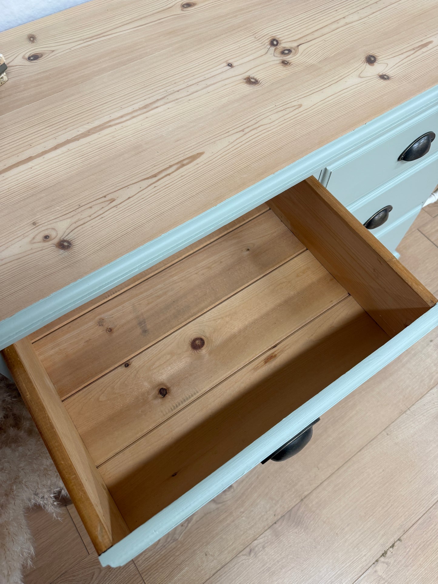 Solid pine painted chest of drawers