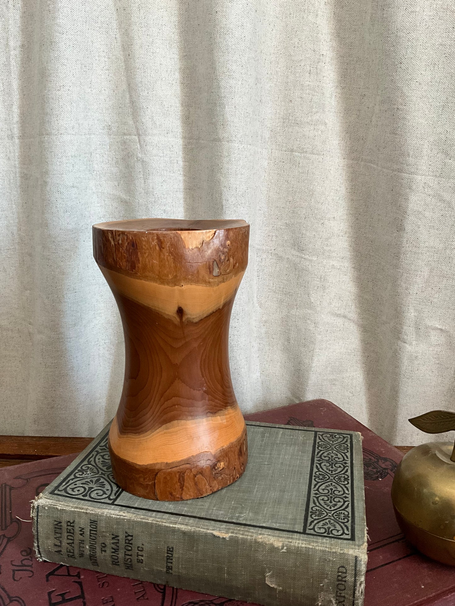 Handmade Scottish yew tree candle holder