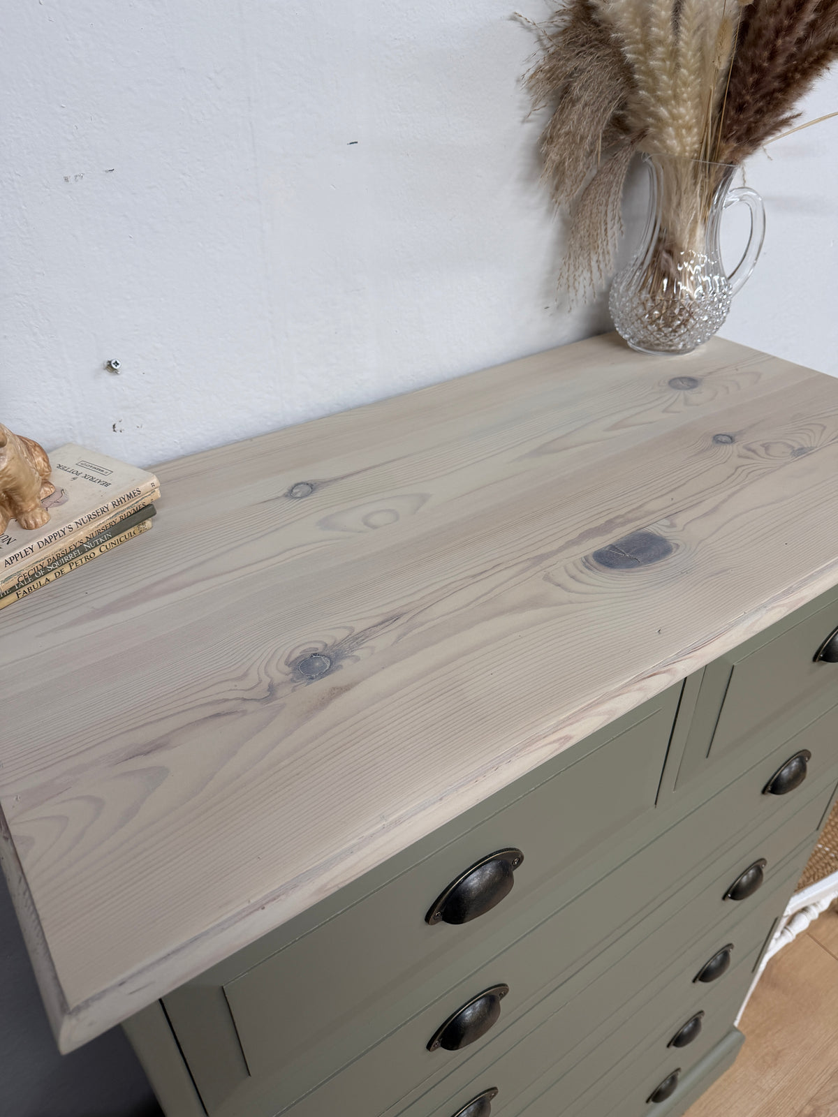 Solid pine painted chest of drawers