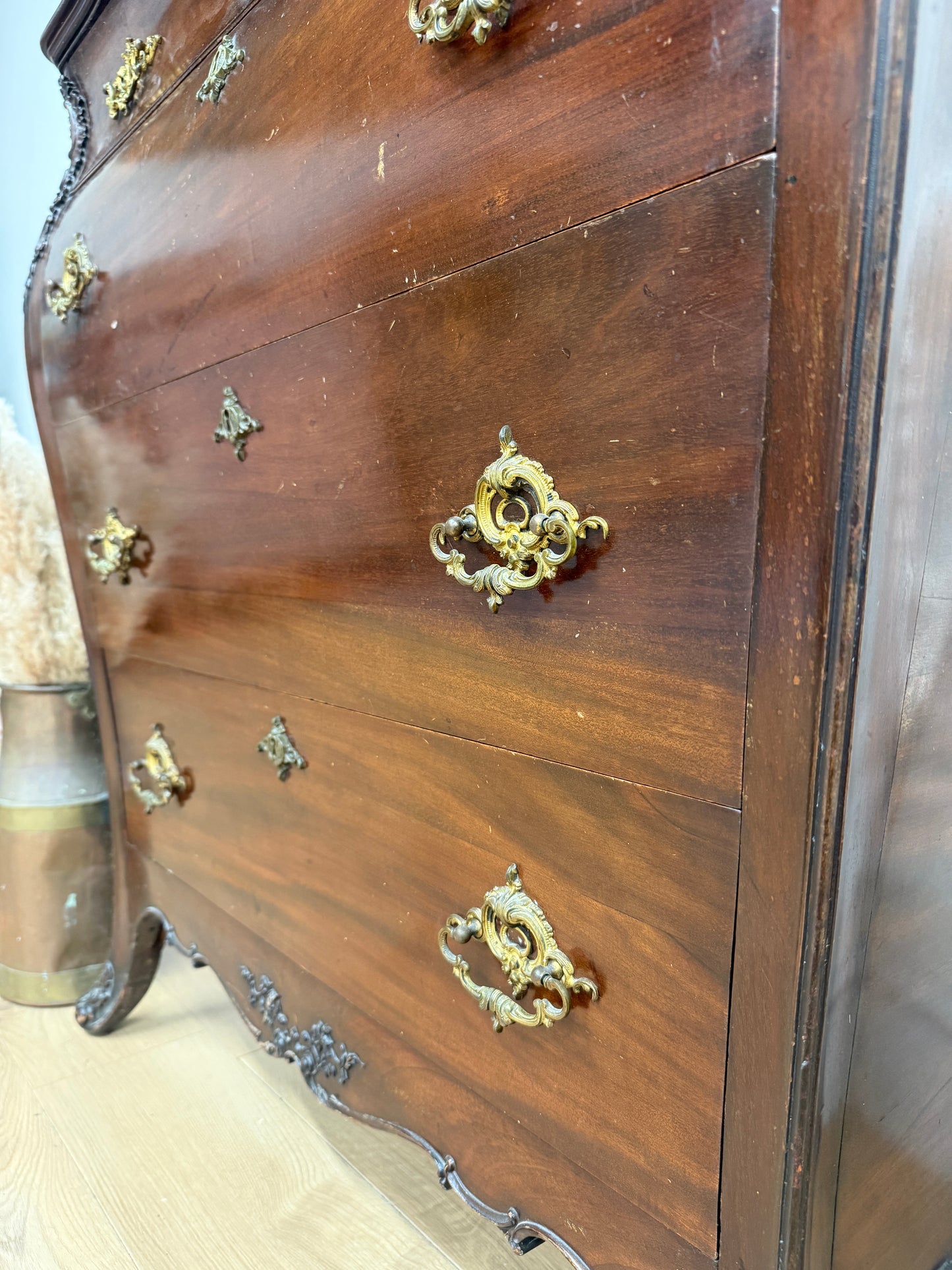 Antique carved chest of drawers