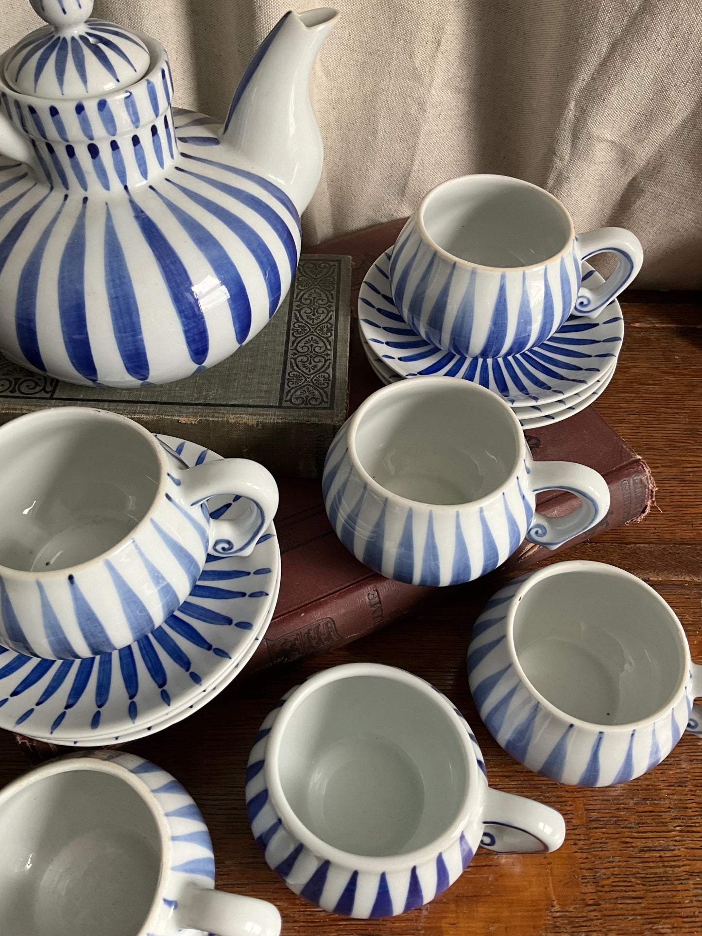 Vintage blue and white HA’I DUONG Teaset made in Vietnam