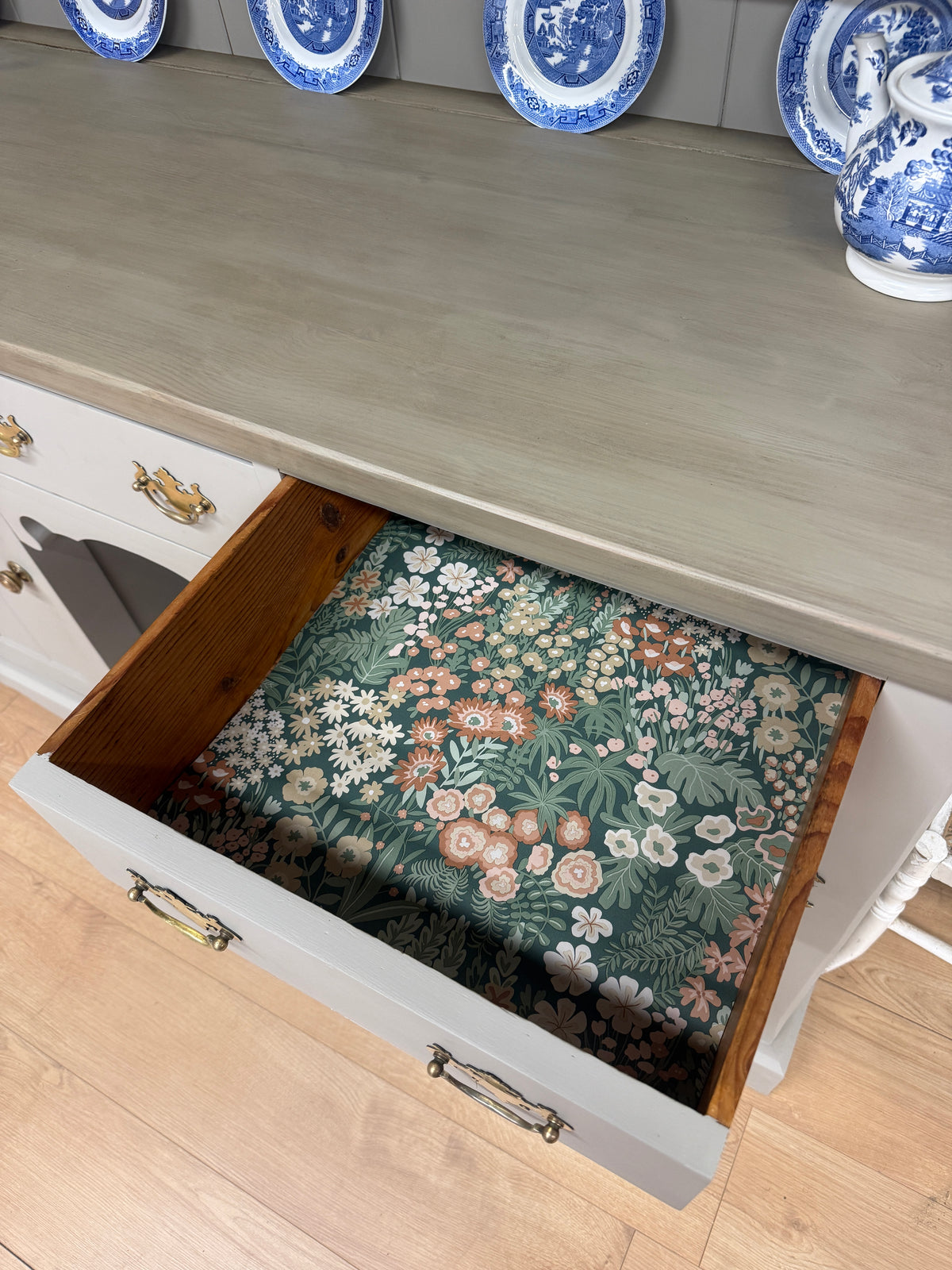 Solid pine painted X-Large kitchen dresser