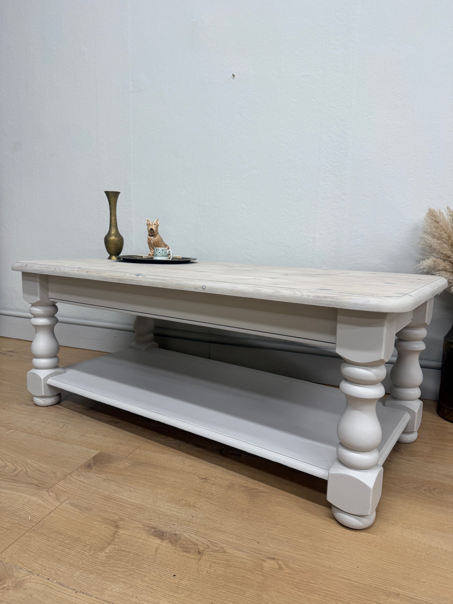 Solid pine painted coffee table