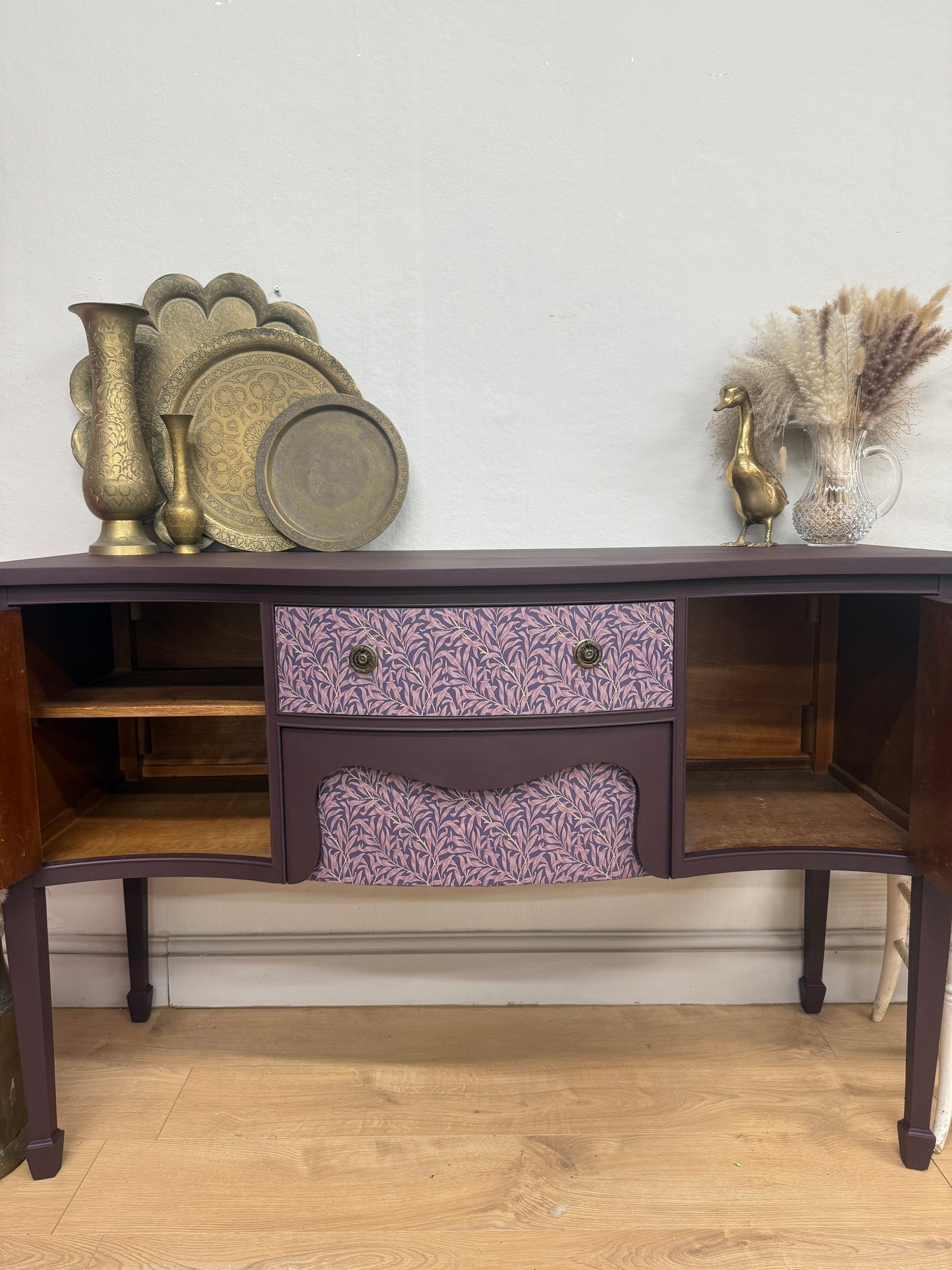 Stunning vintage wallpapered sideboard