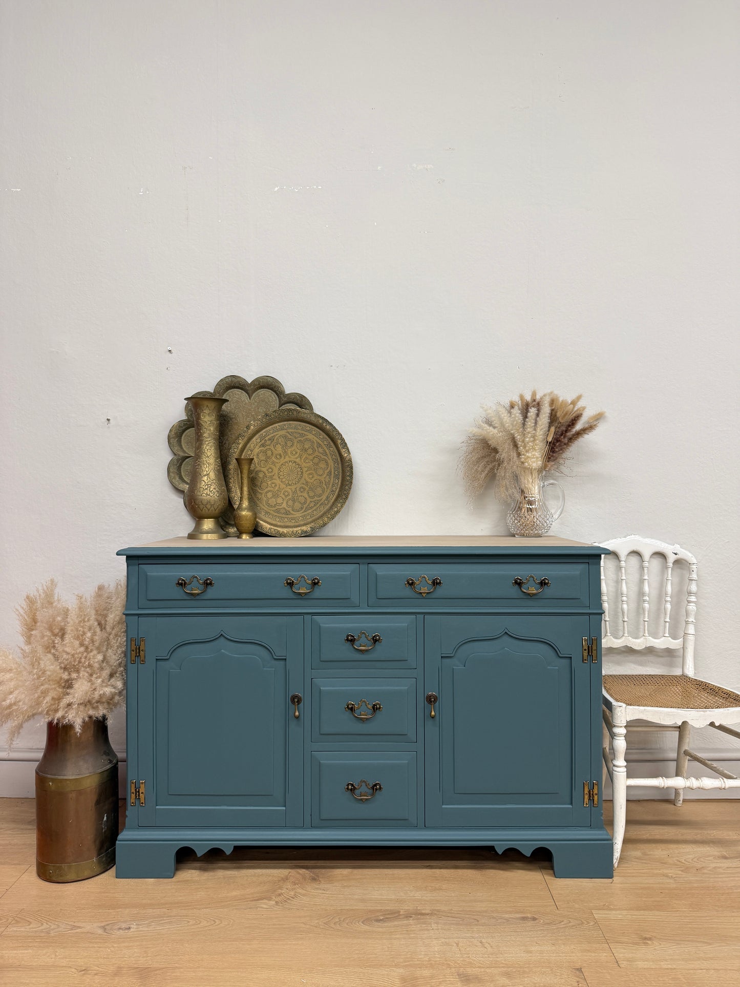 Vintage Painted Oak Sideboard