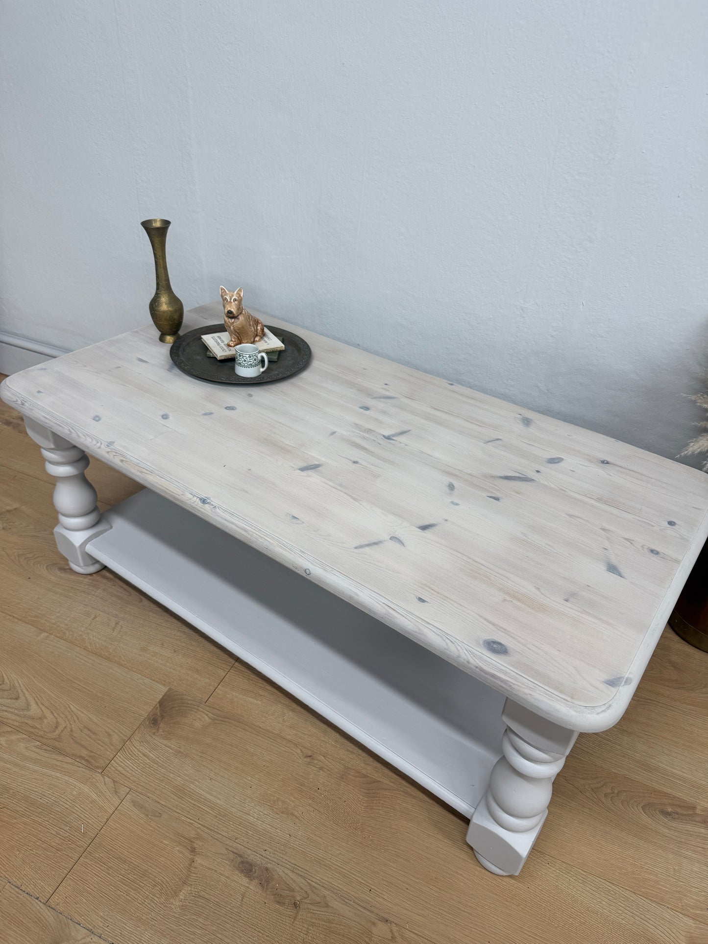 Solid pine painted coffee table