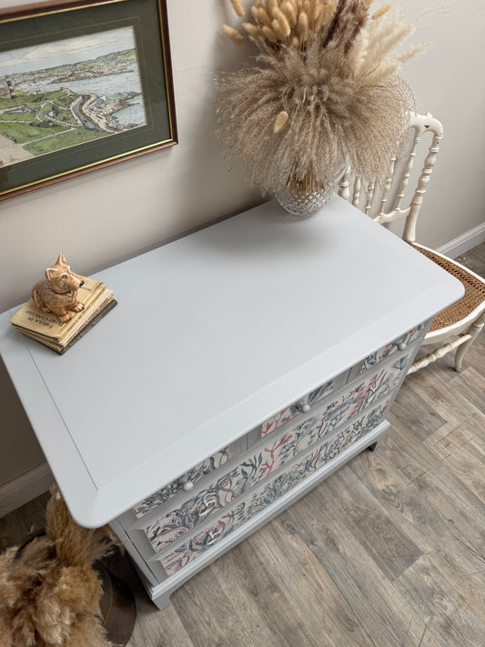 Stag painted chest of drawers