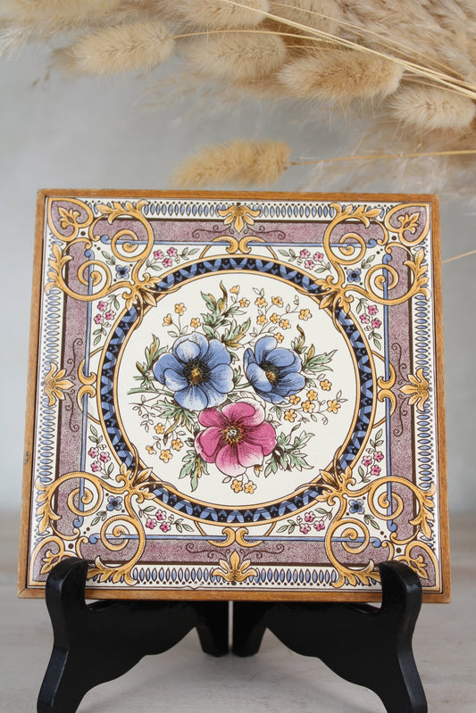 Floral Tile Pot Stand