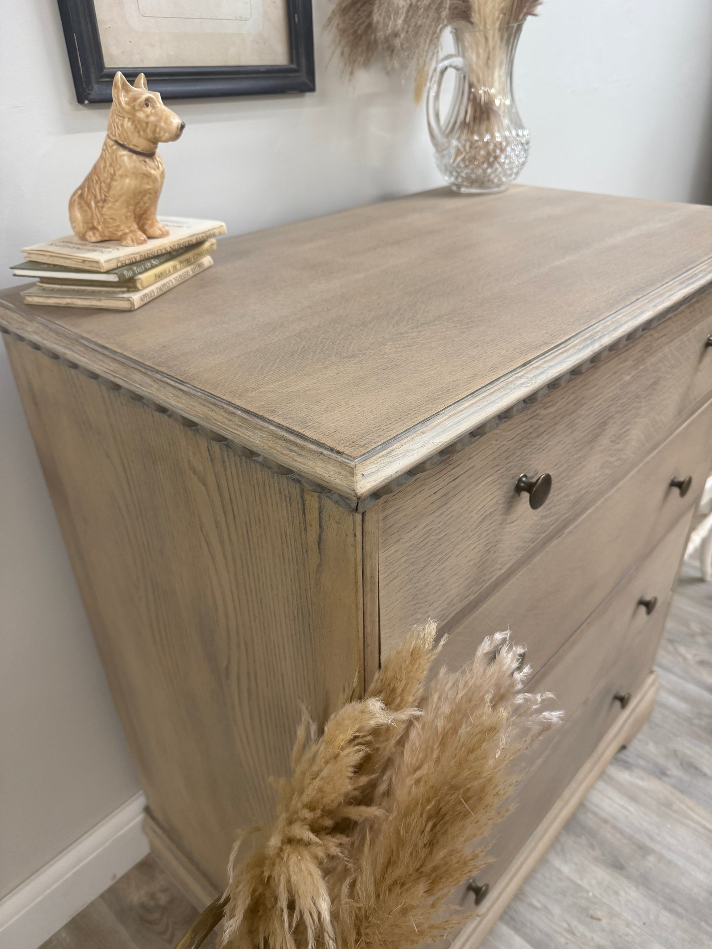 Rustic oak chest of drawers