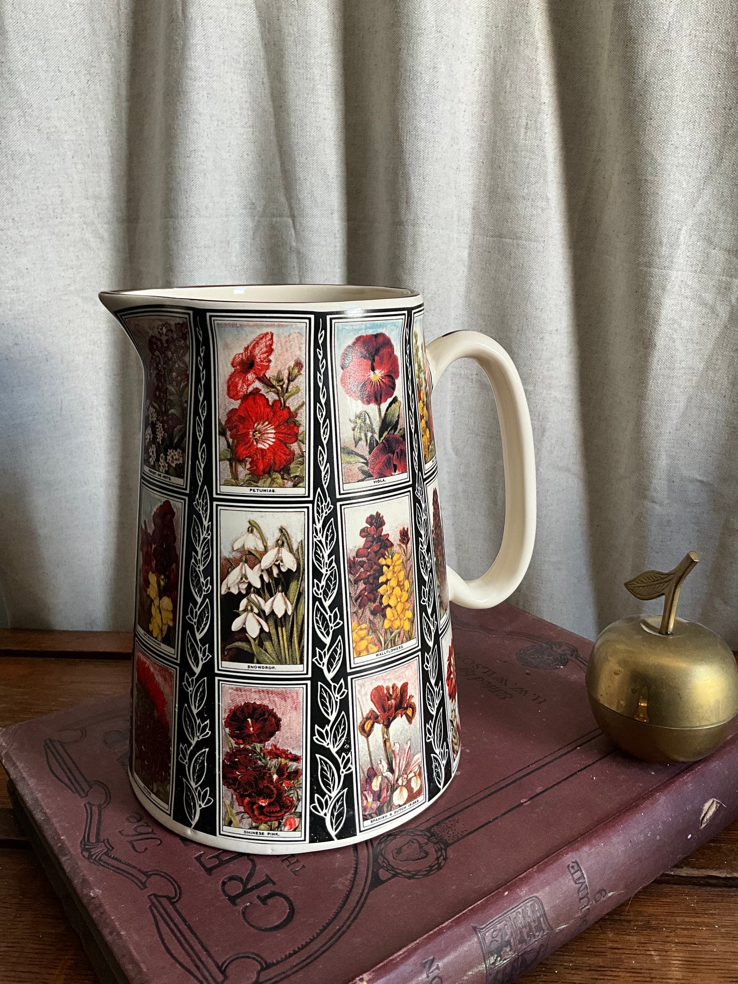 Vintage Amberglade cottage garden pitcher