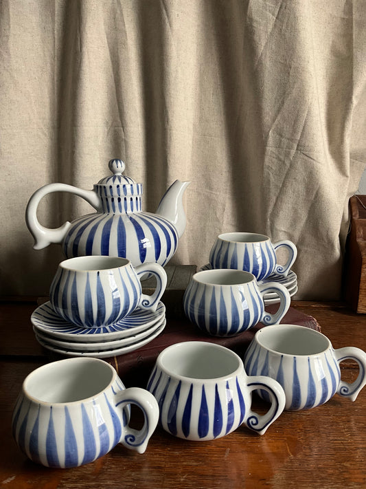 Vintage blue and white HA’I DUONG Teaset made in Vietnam