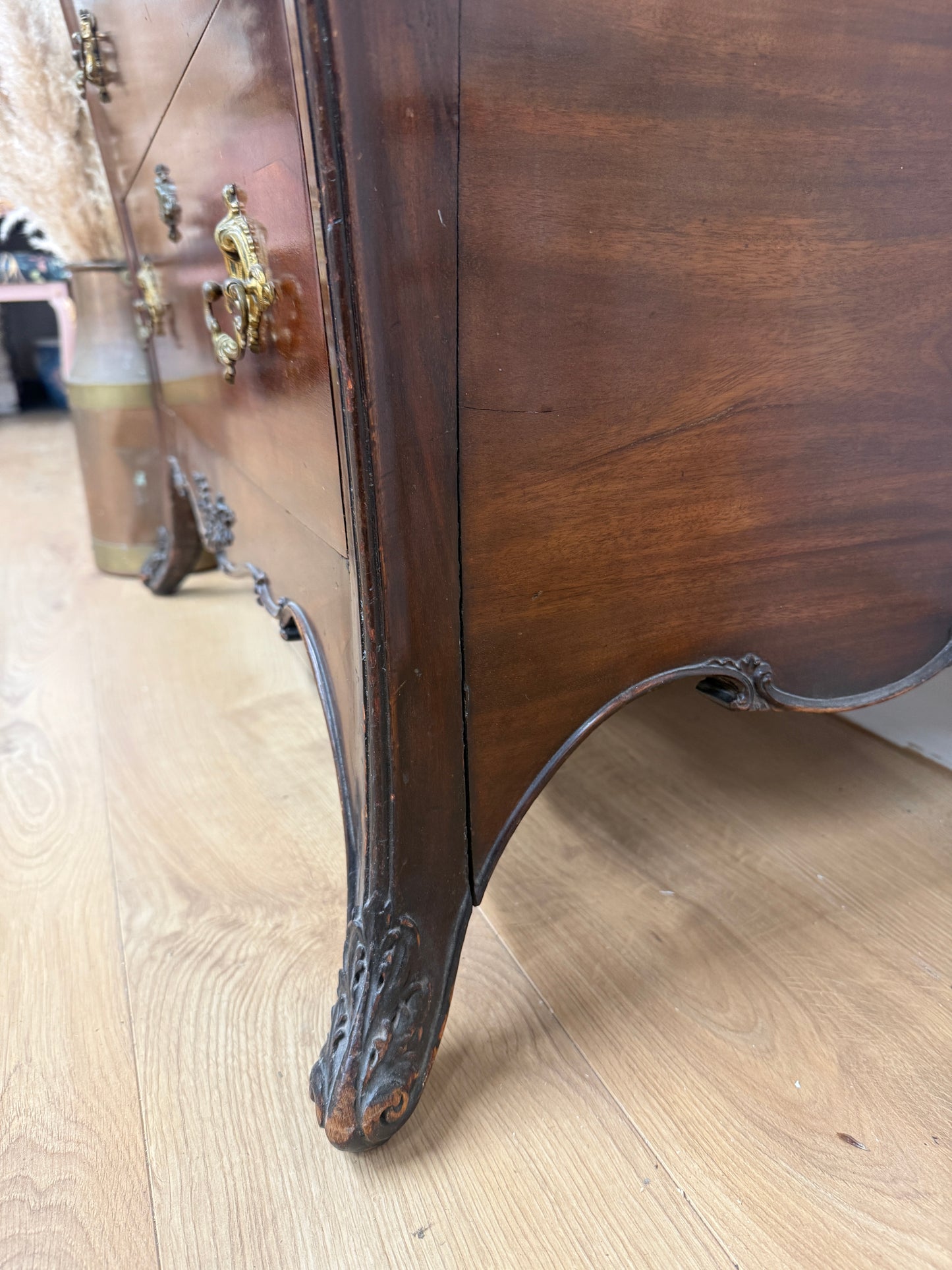Antique carved chest of drawers