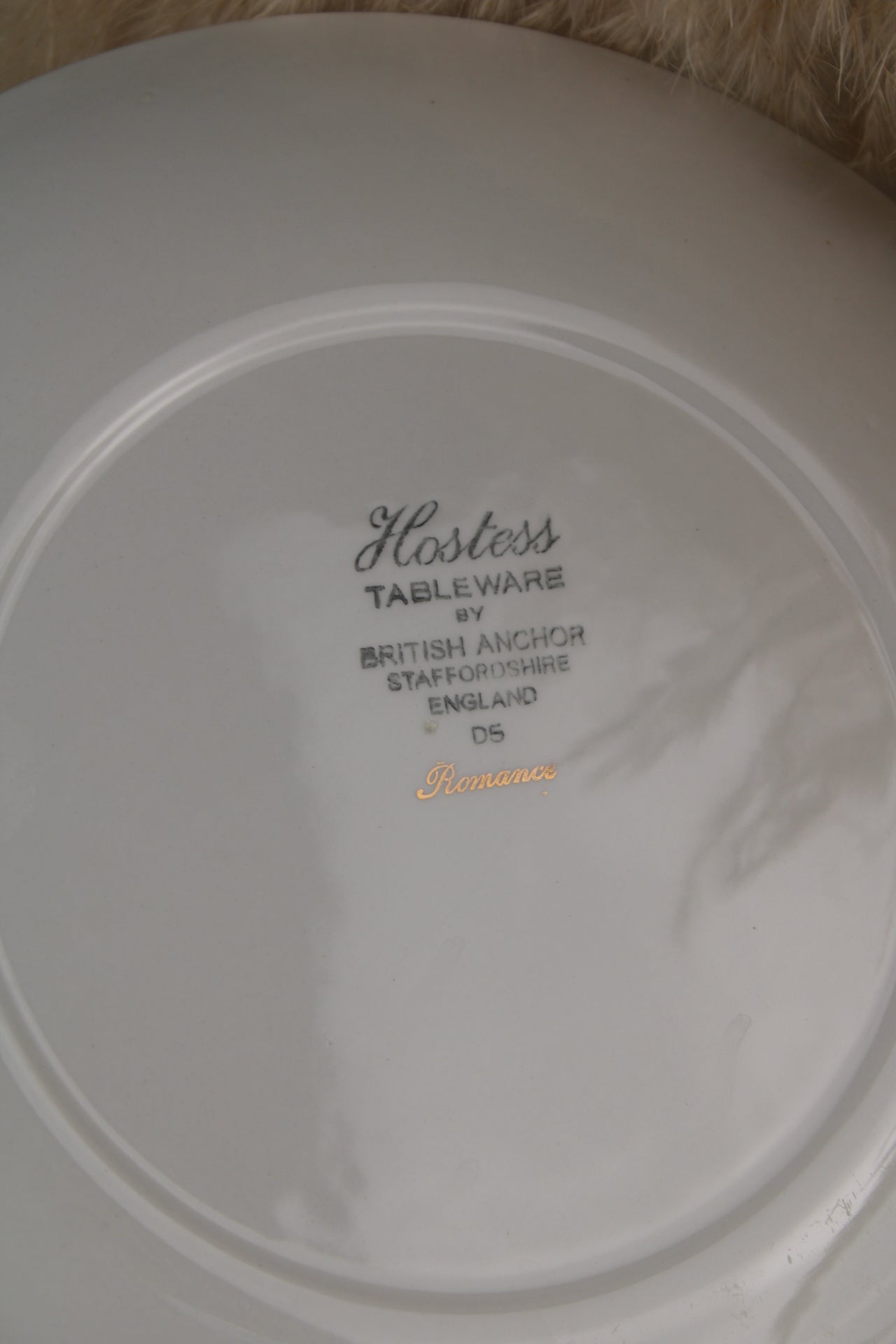 Set of 6 British Anchor ‘Romance’ small dinner plates