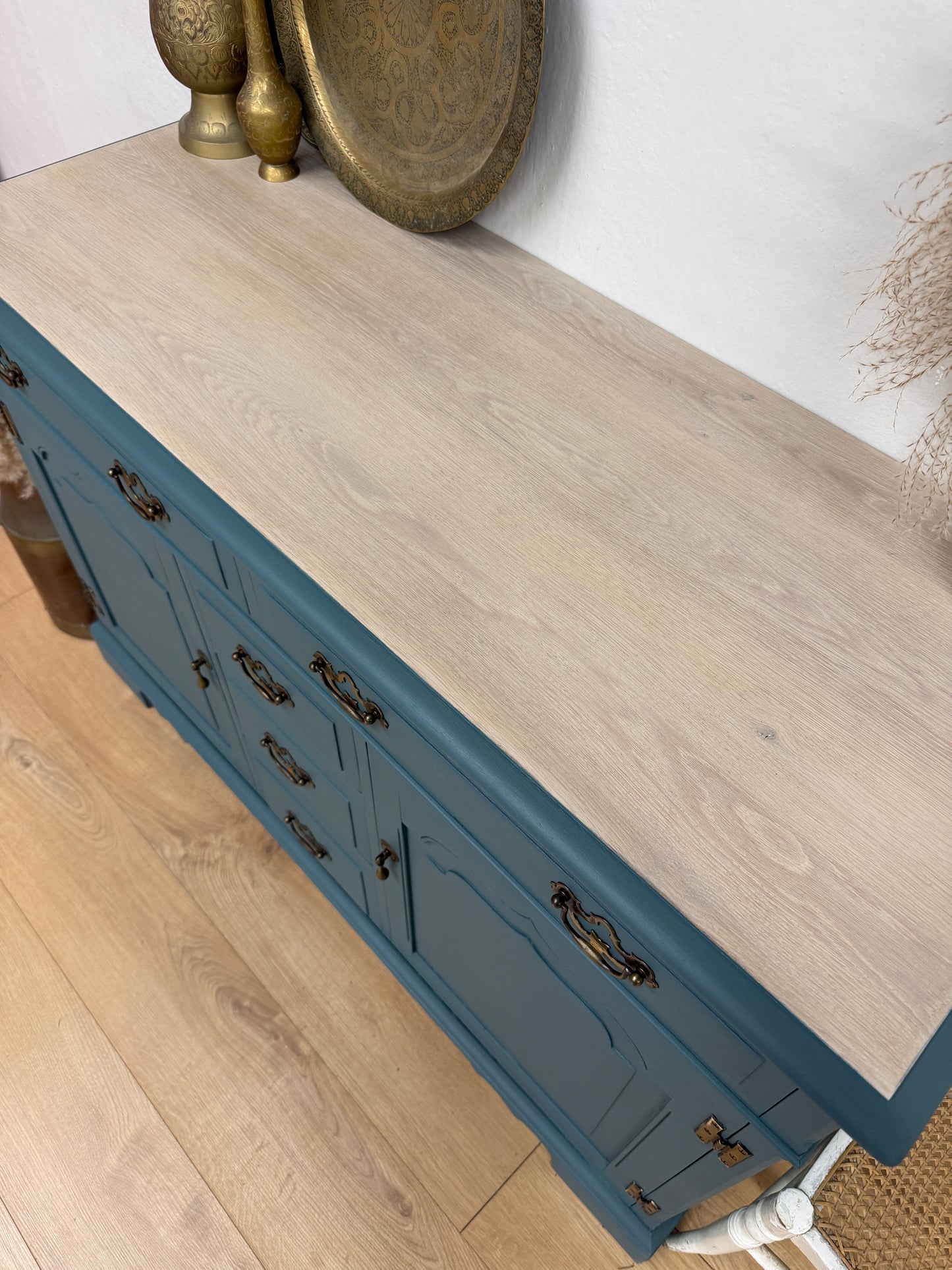 Vintage Painted Oak Sideboard