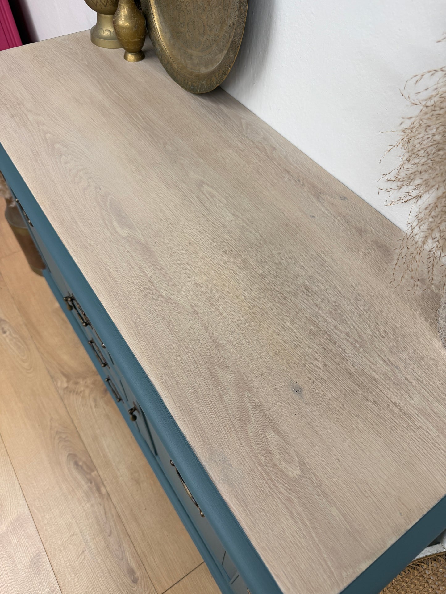 Vintage Painted Oak Sideboard