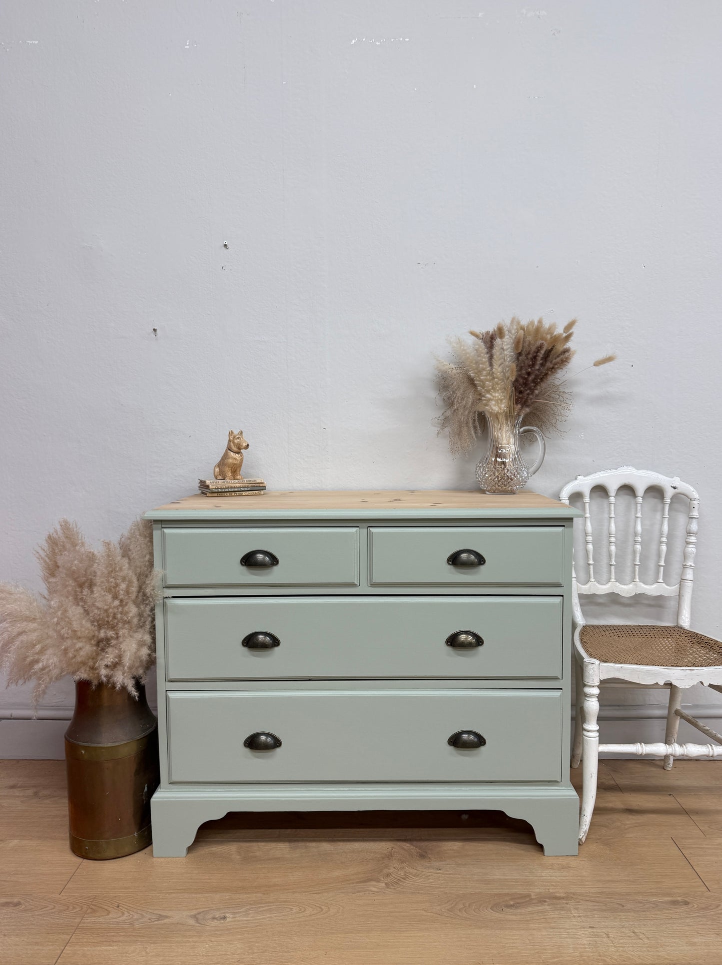 Solid pine painted chest of drawers