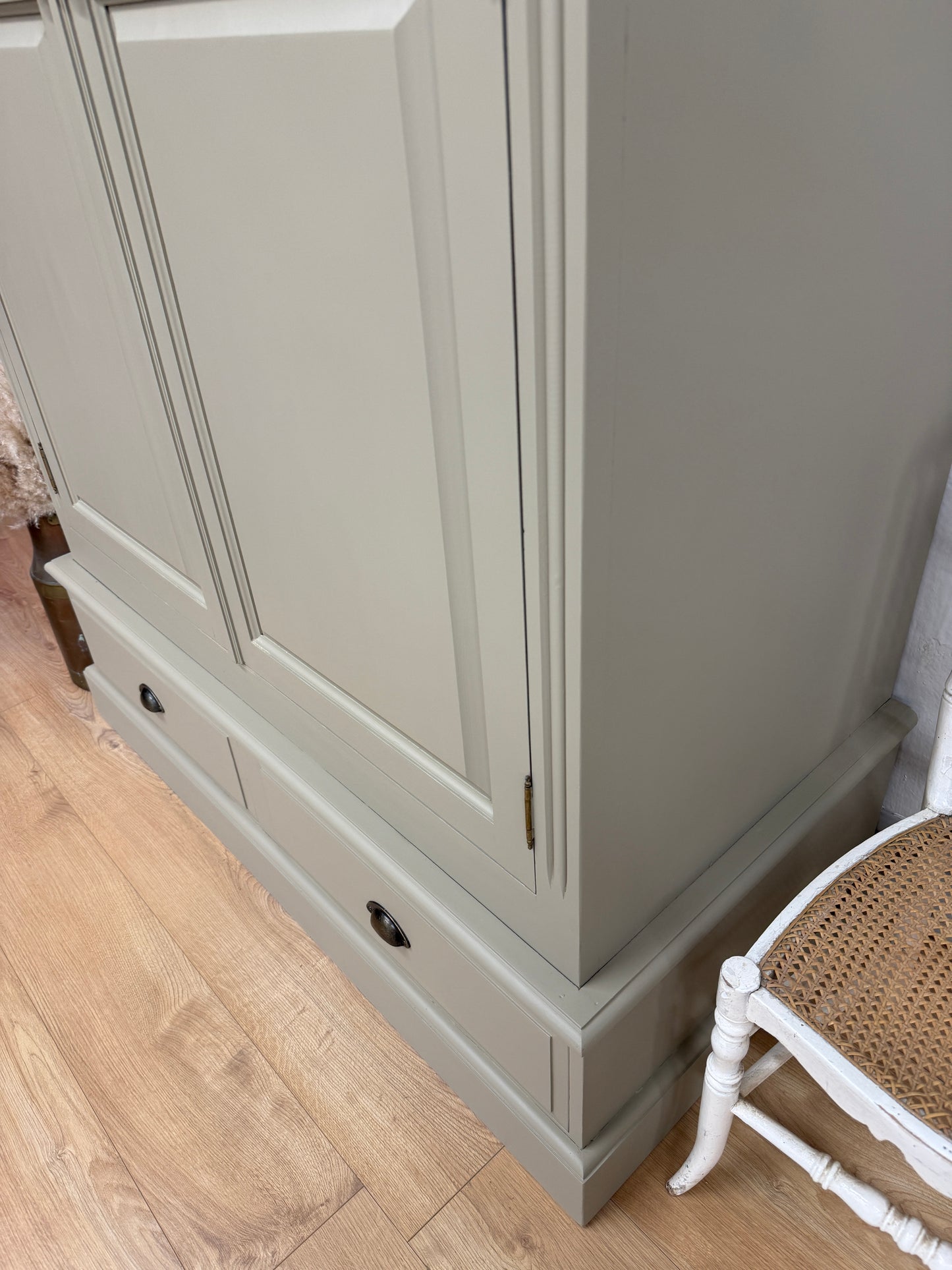 Solid pine painted wardrobe