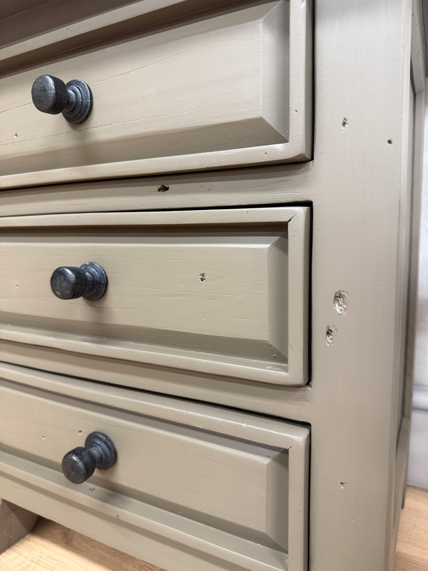 Pair of Rustic painted bedside drawers