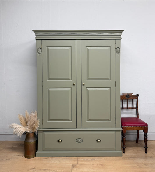 Solid pine painted wardrobe