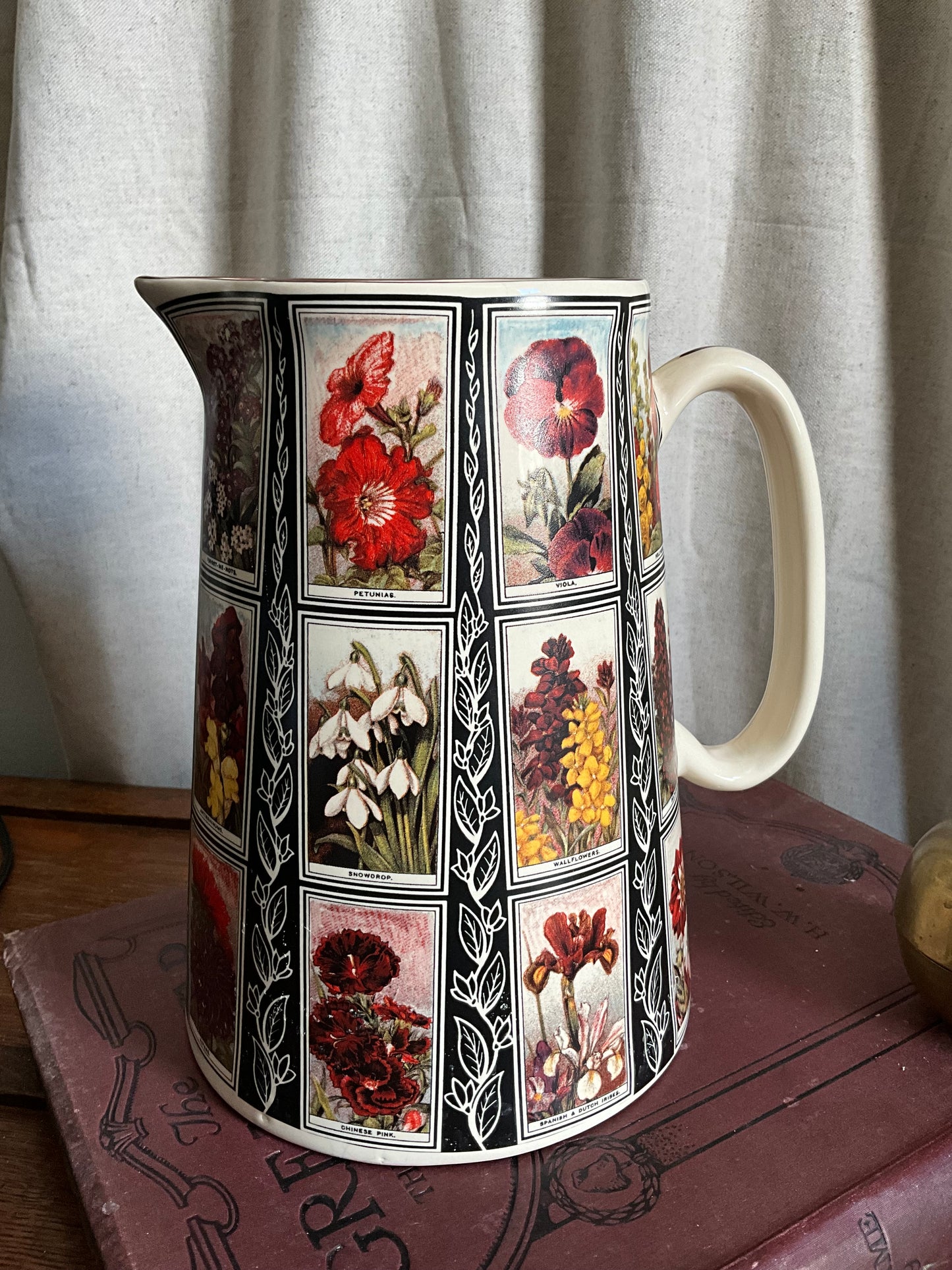 Vintage Amberglade cottage garden pitcher