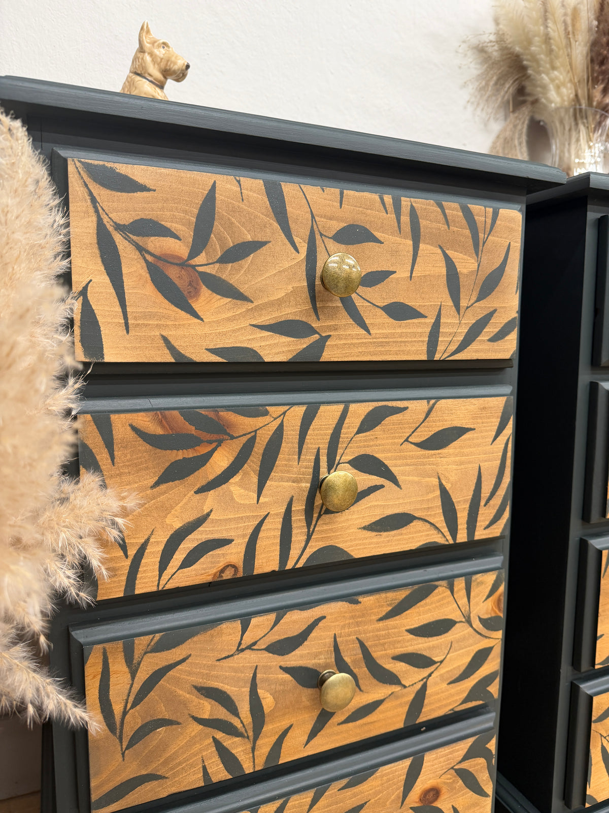Solid pine painted bedside cabinets