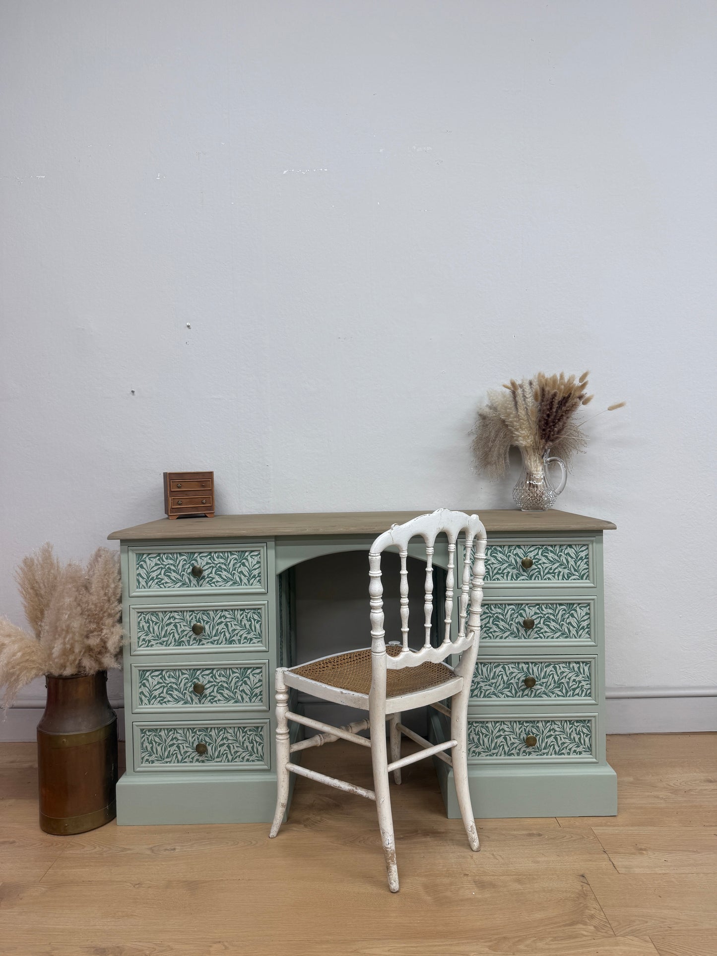 Stunning painted pine dressing table / desk