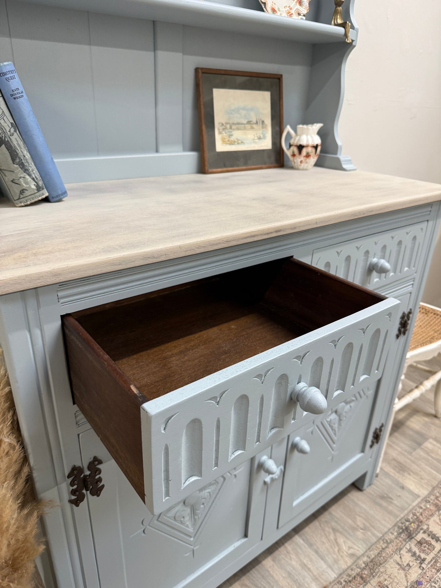 Vintage Painted Kitchen Dresser