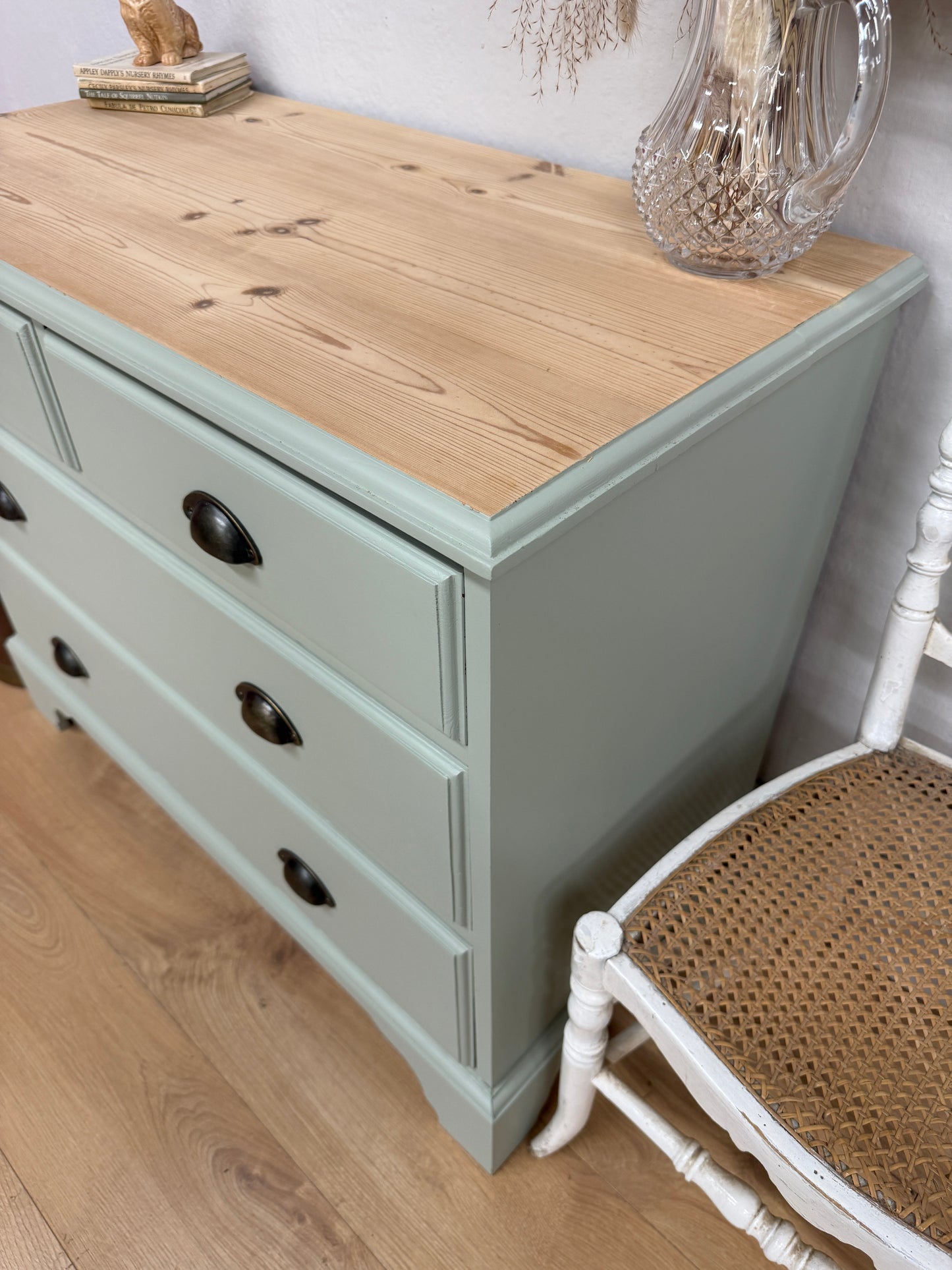 Solid pine painted chest of drawers
