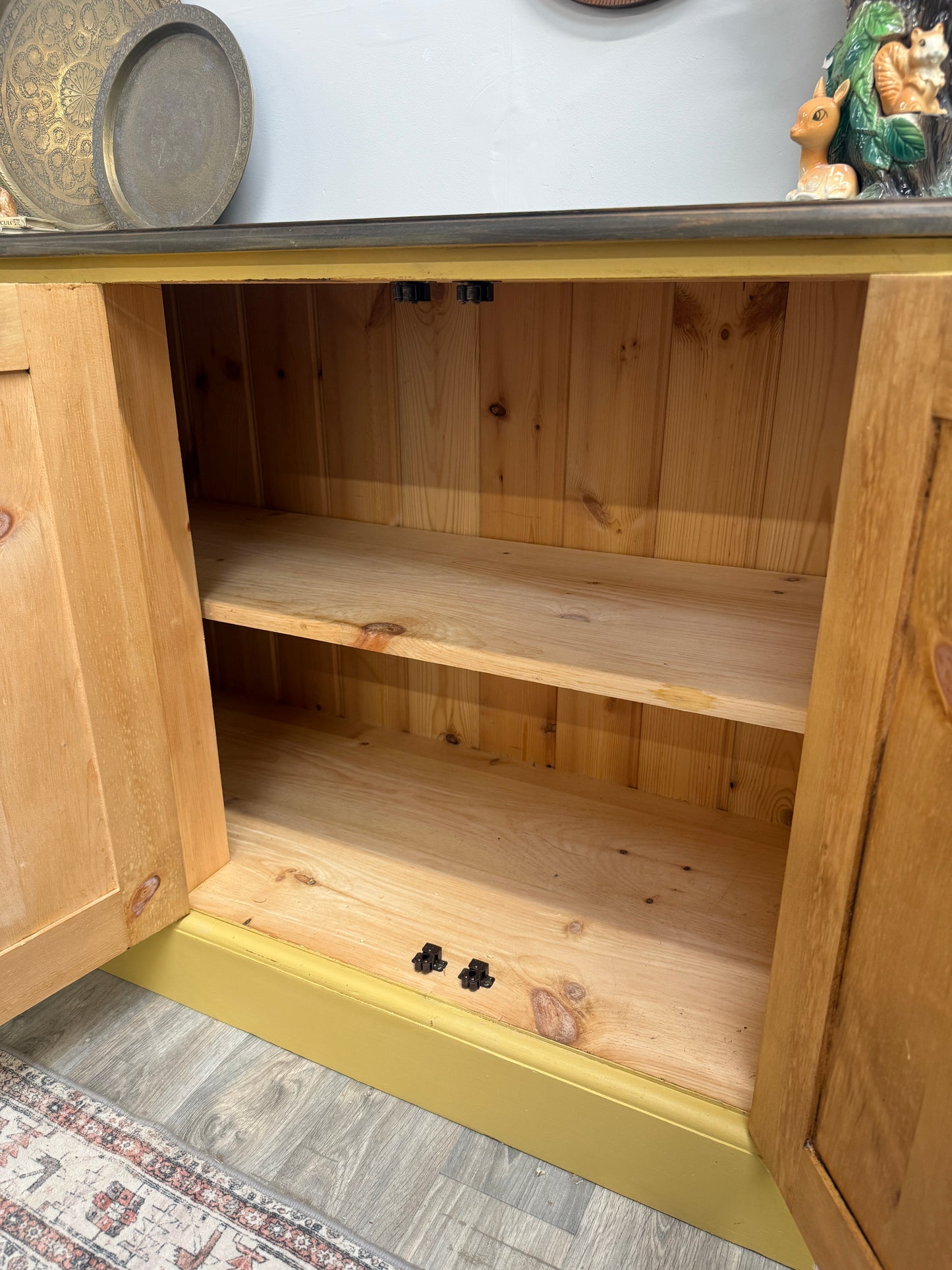 Solid pine painted sideboard cabinet