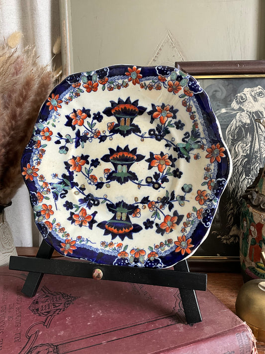 Antique Hibbert and boughey bread and butter platter