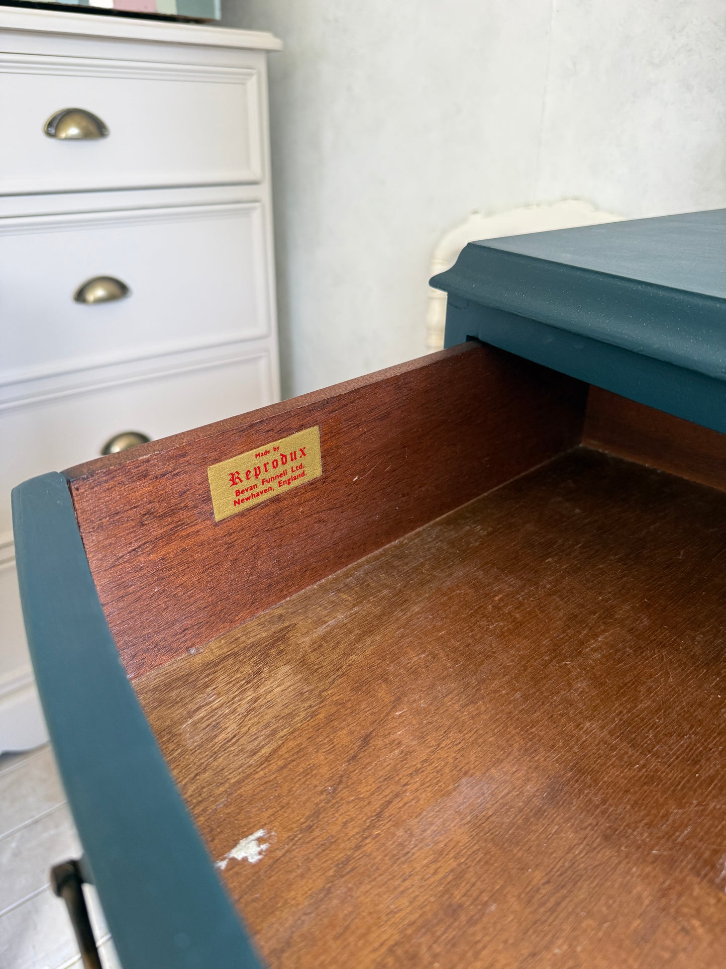 Navy Vintage Painted Chest of Drawers