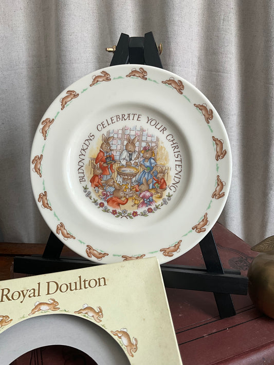 Vintage boxed Royal Doulton Bunnykins plate