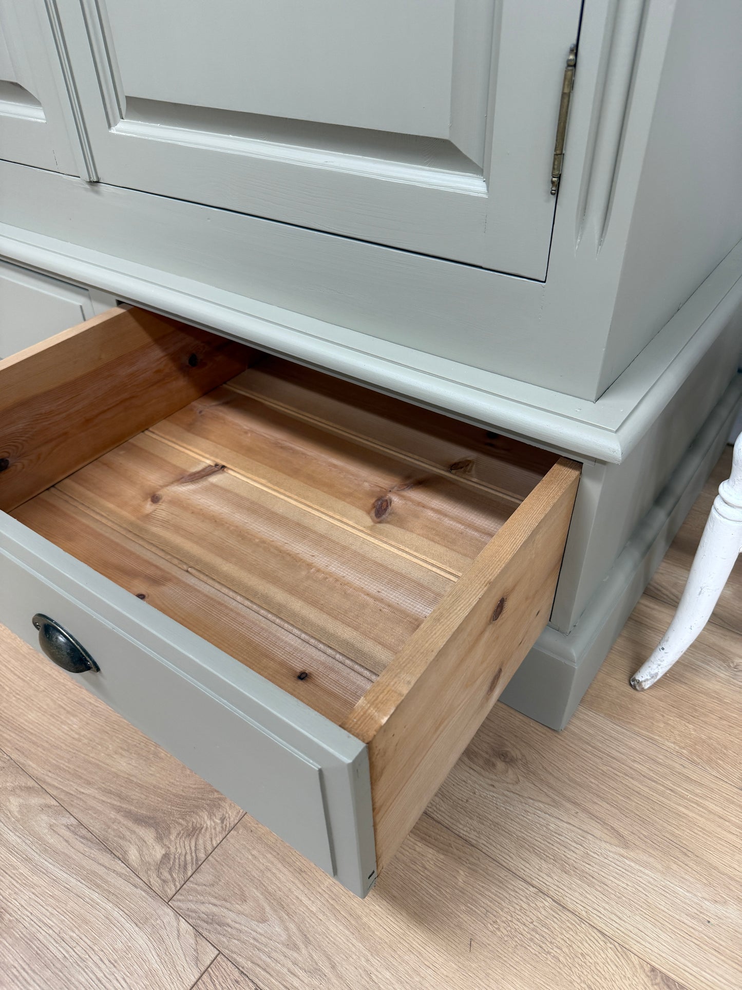 Solid pine painted wardrobe