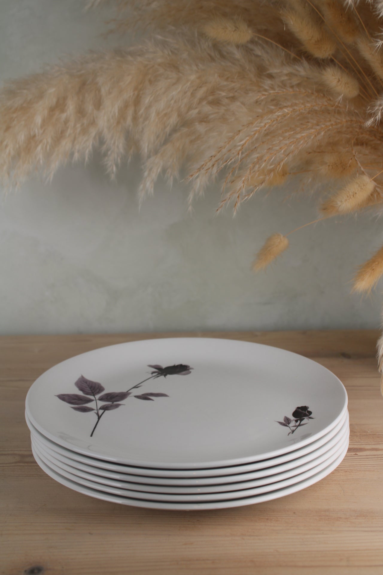 Set of 6 British Anchor ‘Romance’ small dinner plates