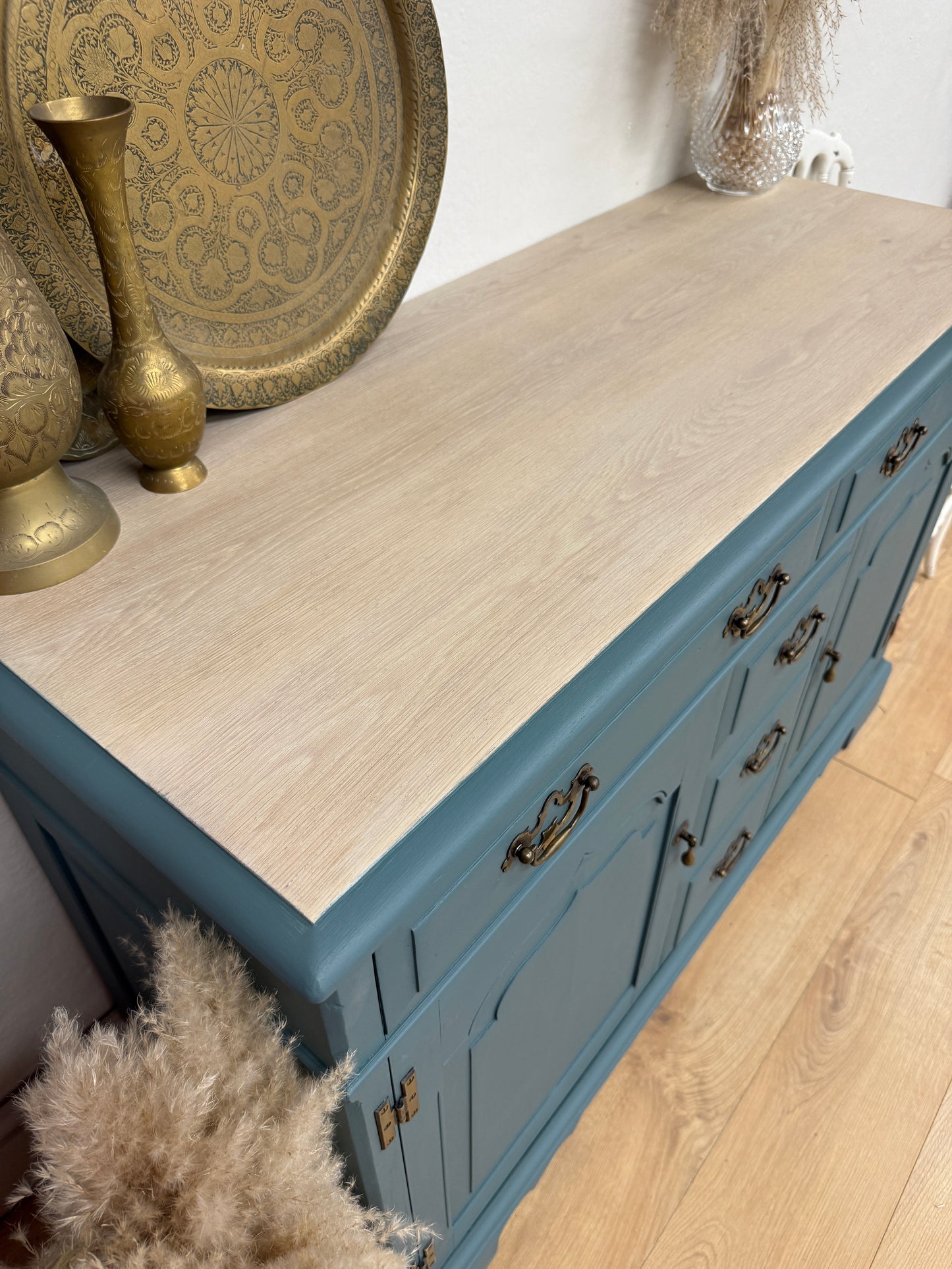 Vintage Painted Oak Sideboard