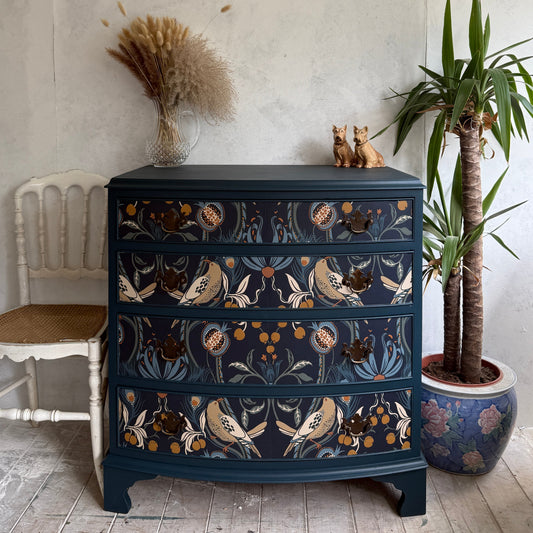 Navy Vintage Painted Chest of Drawers