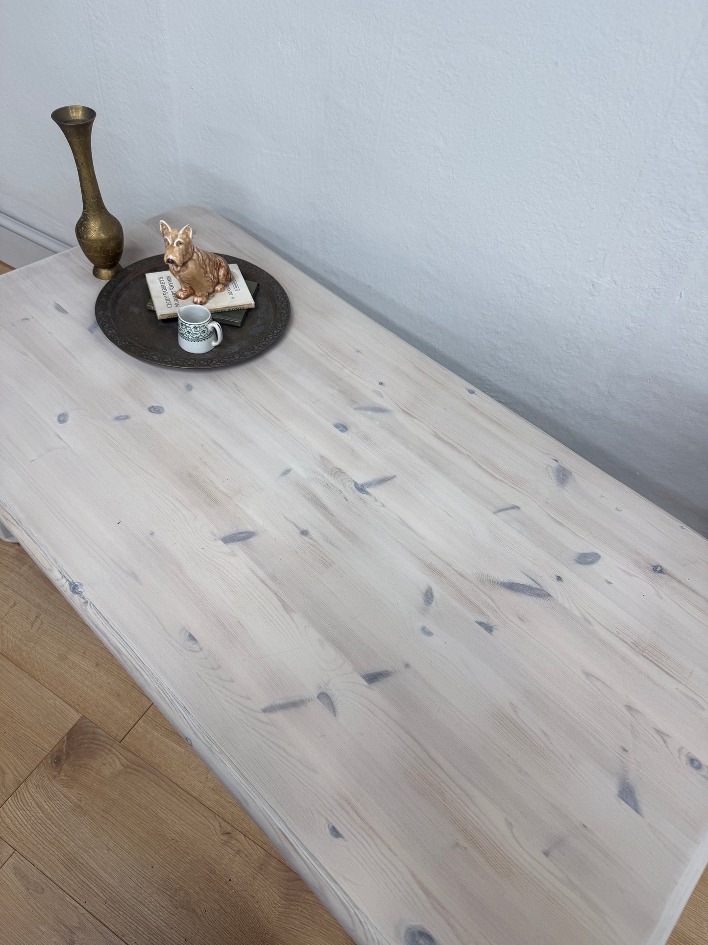Solid pine painted coffee table