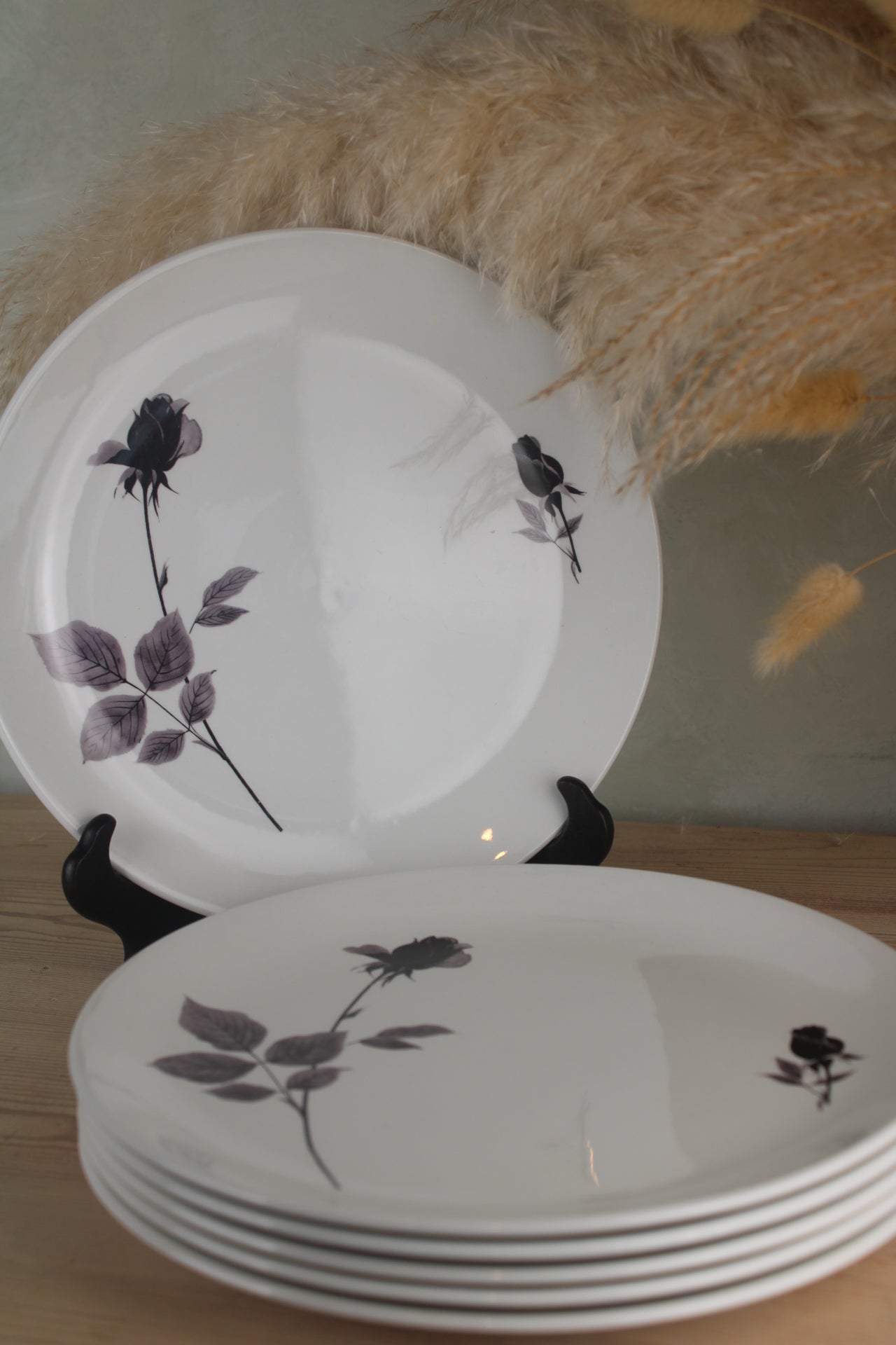 Set of 6 British Anchor ‘Romance’ small dinner plates
