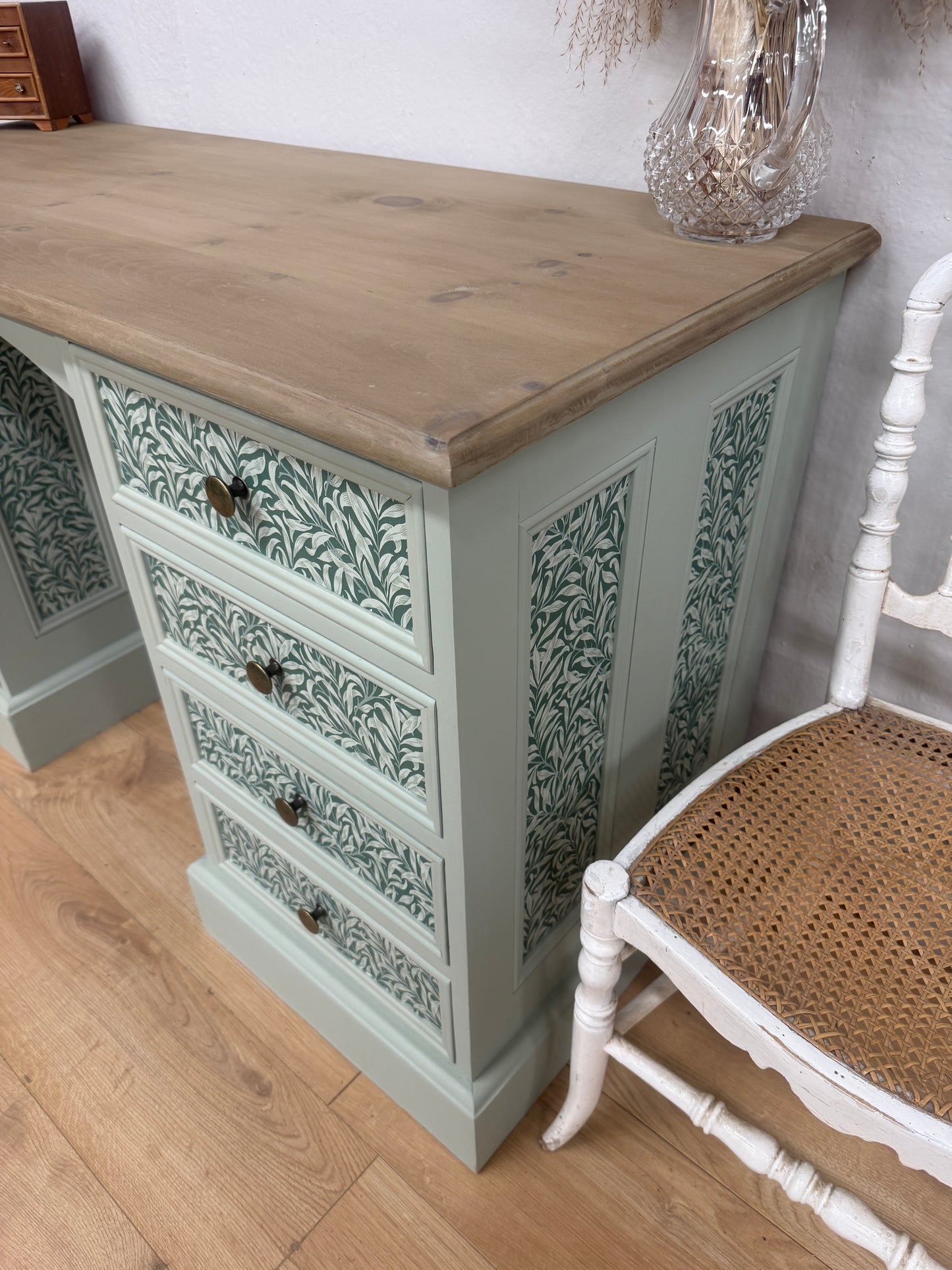 Stunning painted pine dressing table / desk