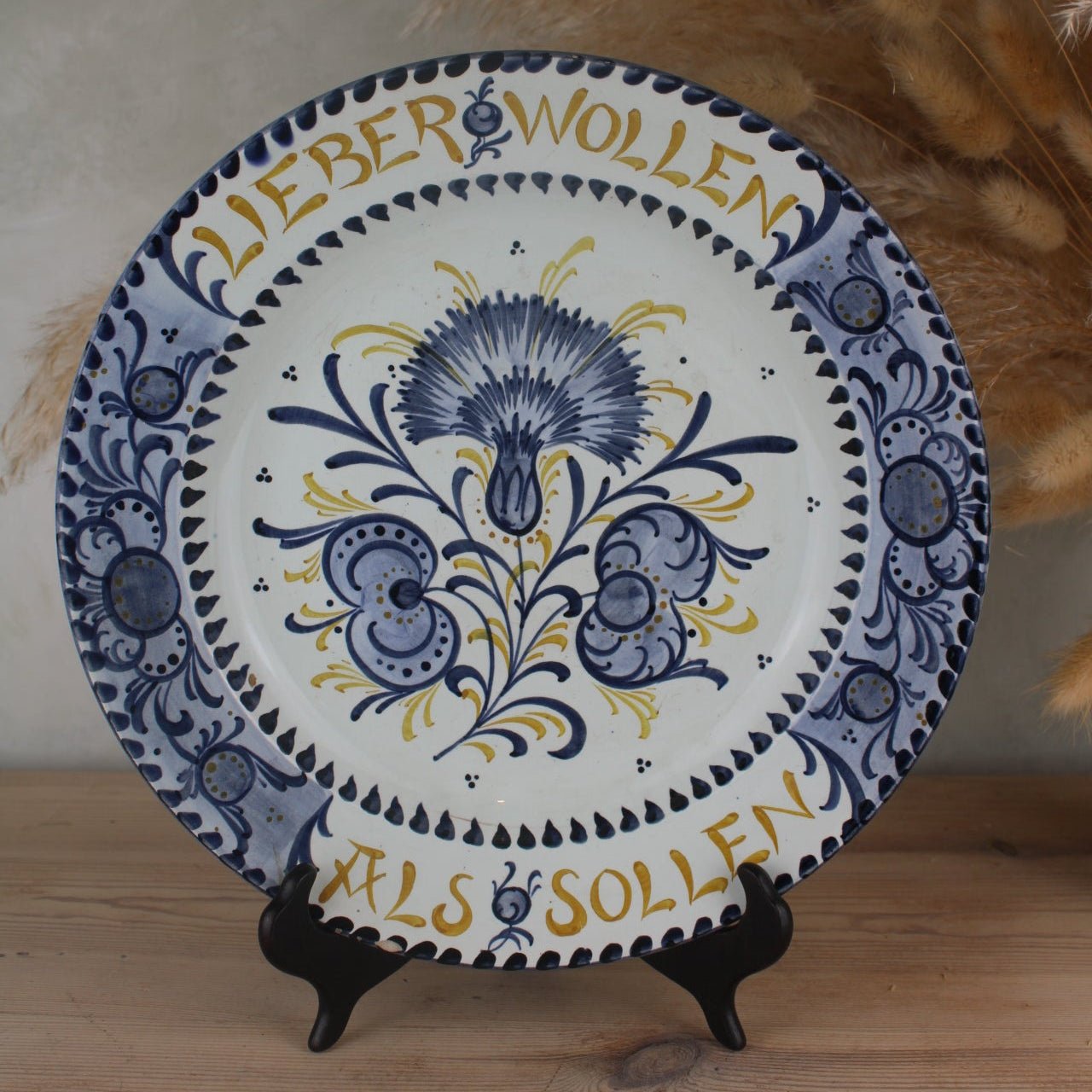 Portuguese Hand Painted Hanging Plate