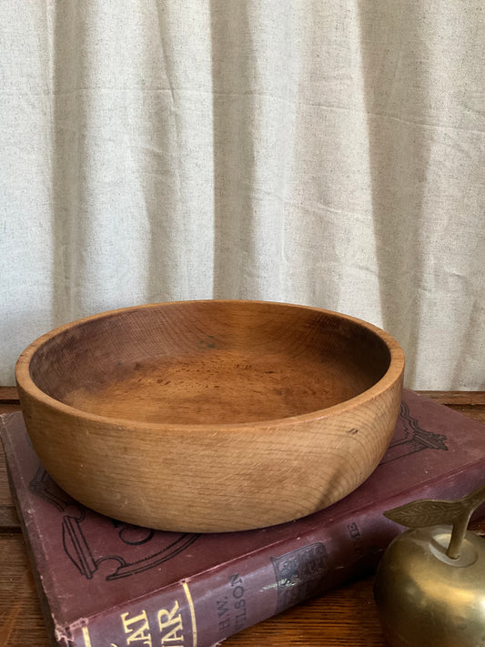 Vintage wooden fruit bowl