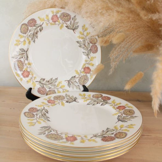 Set of 6 Wedgwood Lichfield Dinner Plates
