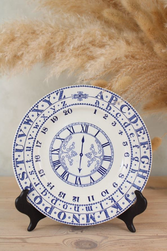 Adam’s Clock Plate in Blue and White