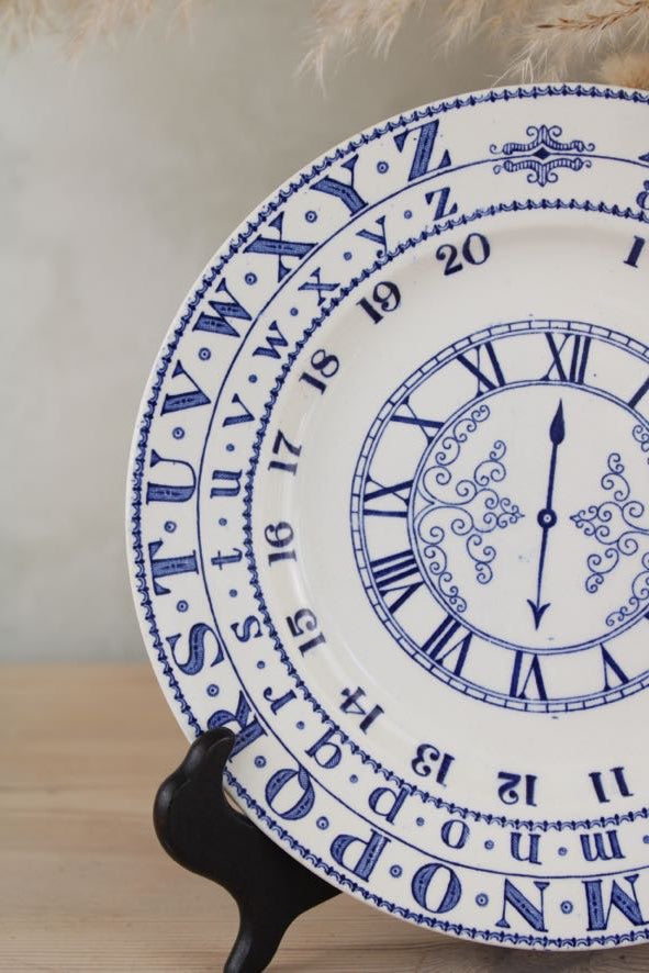Adam’s Clock Plate in Blue and White