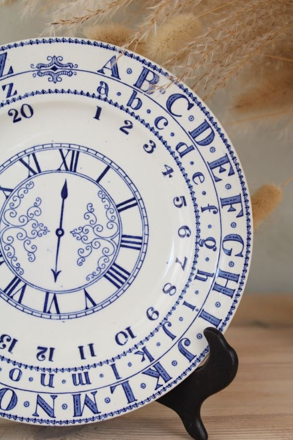 Adam’s Clock Plate in Blue and White