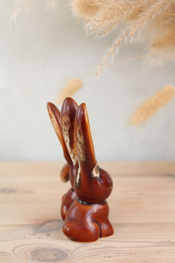 Kernewek Cornish Pottery Rabbits Figurine