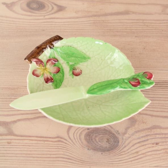 Carlton Ware Leaf Bowl and Knife Set