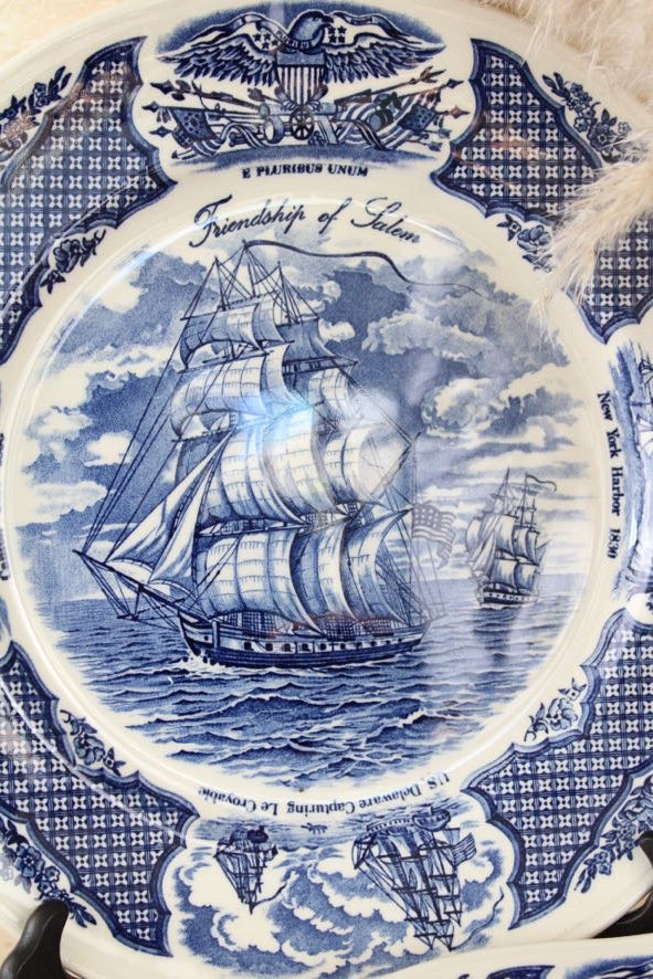 Fair Winds Blue and White Dinner Plates